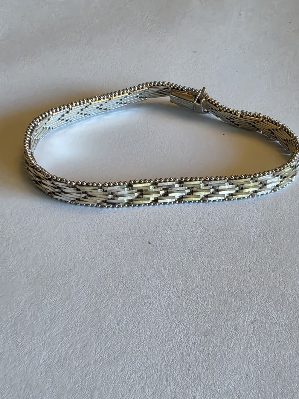 Silver Woven Bracelet 925 Italy Vintage